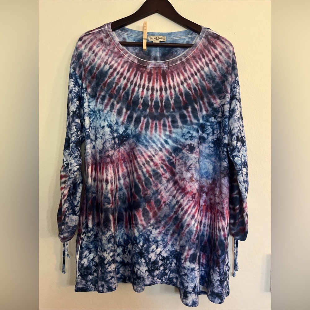 Live and Let Live Multicolor Tie-Dye Long Sleeve Top
